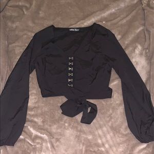 Long sleeve crop top